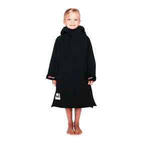 Red Original Change Kids Poncho Half-Zip Long Sleeve - Black