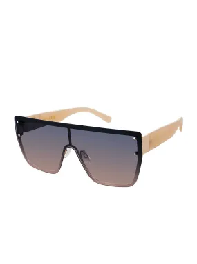 Retro 80's Sunglasses in Gold & Nude