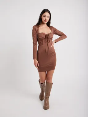Robe bustier manches longues