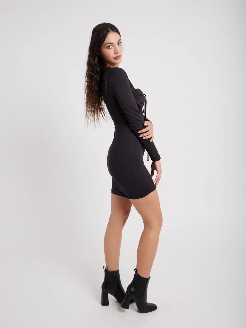 Robe bustier manches longues