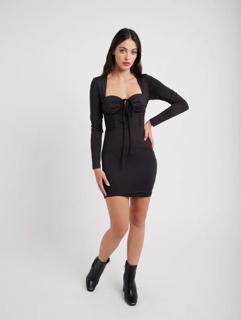 Robe bustier manches longues