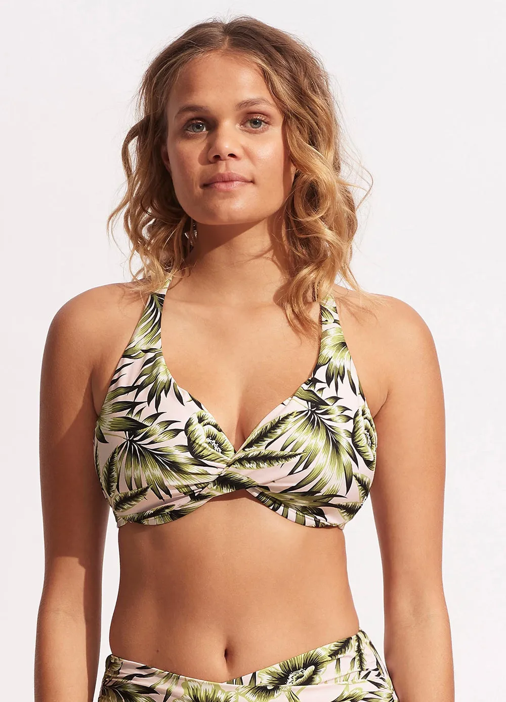 Seafolly Island in the Sun Wrap Front F Cup Bikini Top