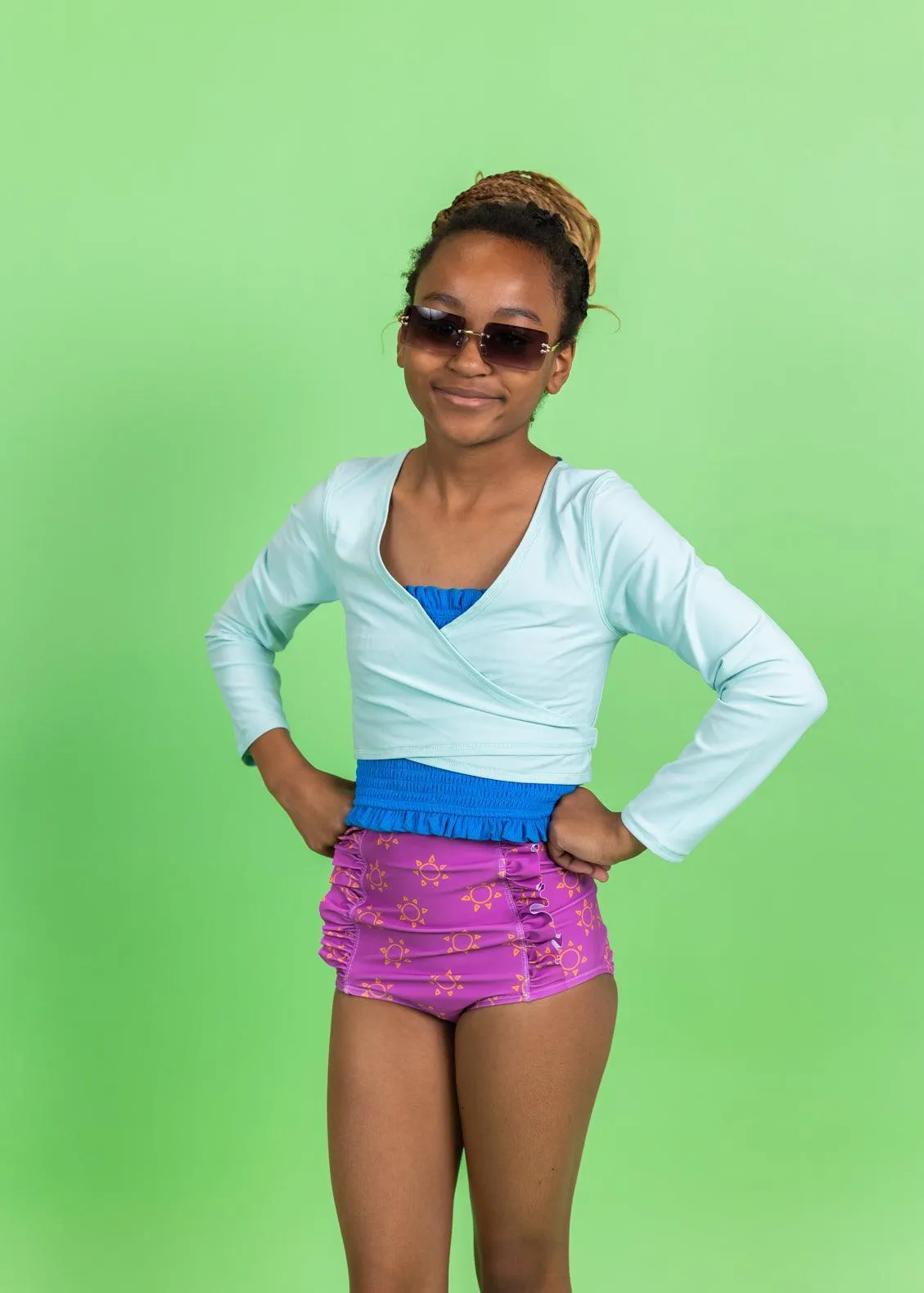 Spearmint | Youth Wrap Top Rashguard