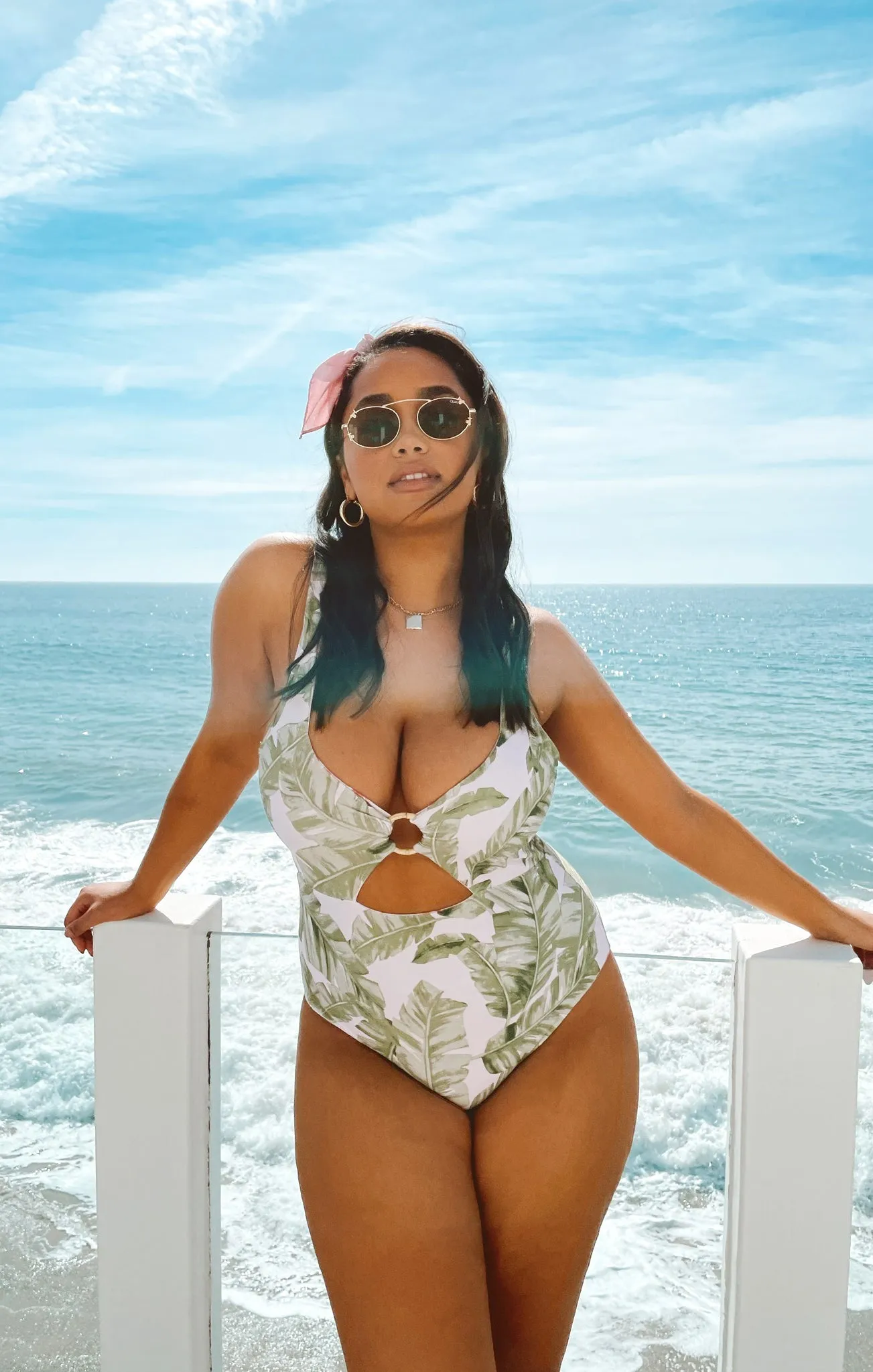 Summer One Piece ~ Reversible Majestic Palm