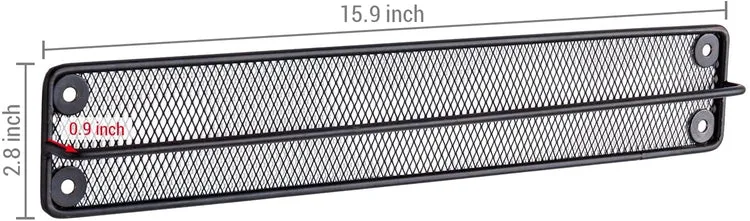 Sunglasses Holder Matte Black Metal Mesh Wall Mounted Eyewear Display Rack, Hanging Eyeglasses Storage Rail Case