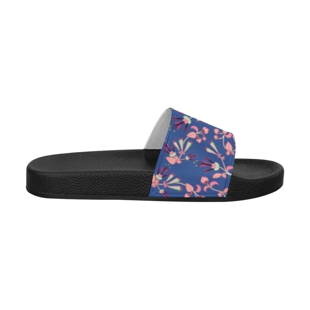 Swift Floral Peach Blue Women's Slide Sandals