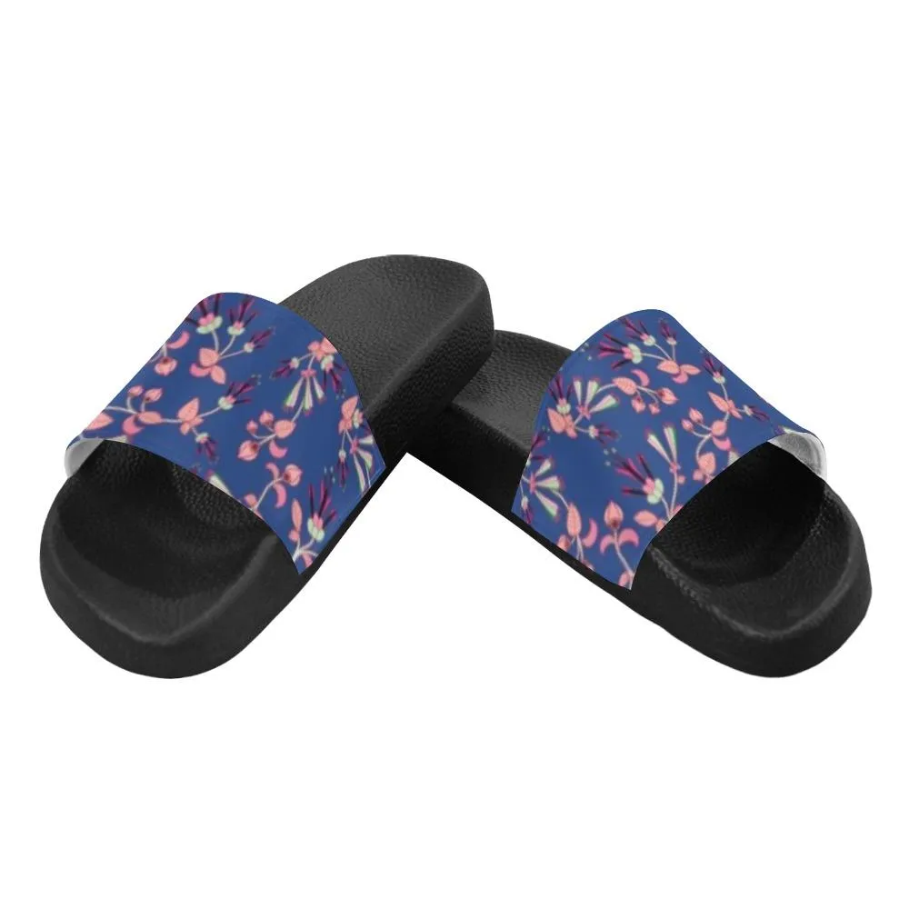 Swift Floral Peach Blue Women's Slide Sandals