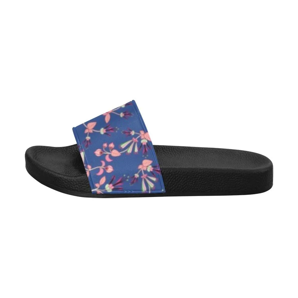 Swift Floral Peach Blue Women's Slide Sandals