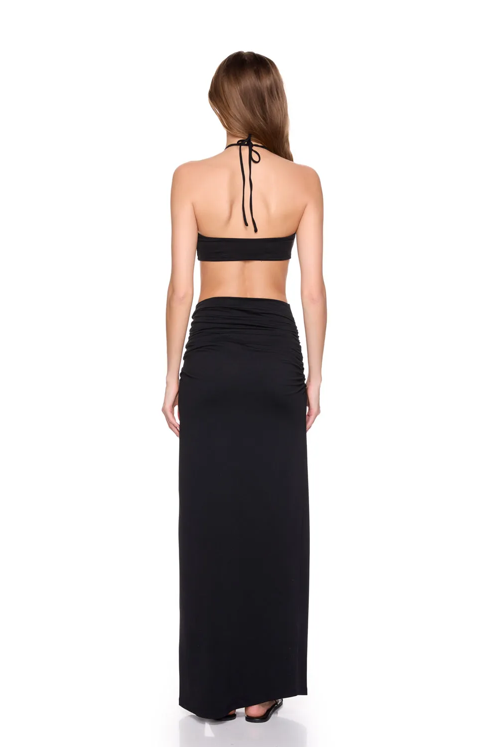 swim drawstring two way top