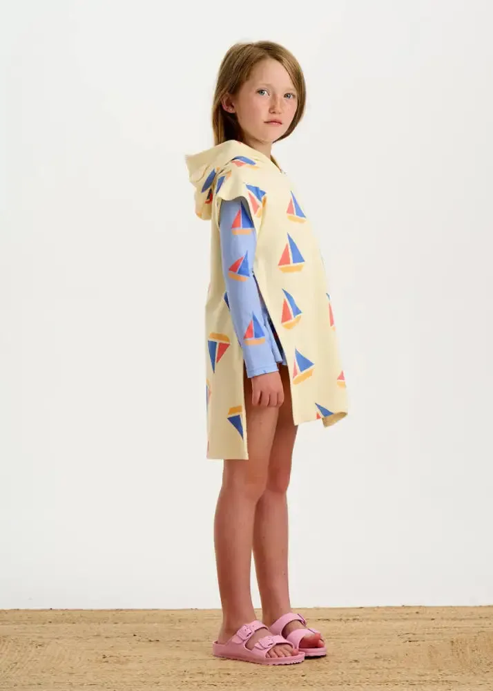 Telltail - Multicolour Sailboat Baby & Kids Beach Robe