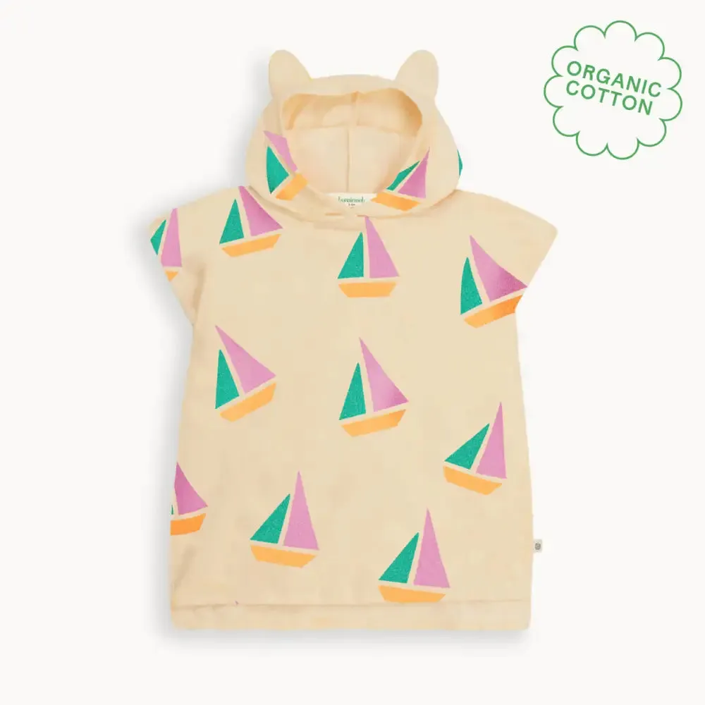 Telltail - Pink Sailboat Baby & Kids Beach Robe