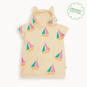 Telltail - Pink Sailboat Baby & Kids Beach Robe