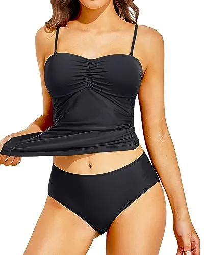 Tummy Control Two Piece Full Coverage Swimsuits