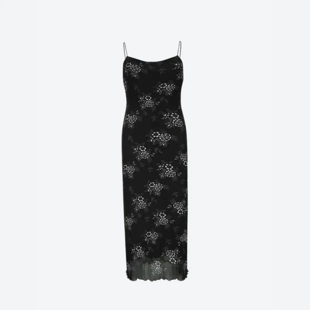 Verona - Robe vintage en dentelle florale avec superposition transparente