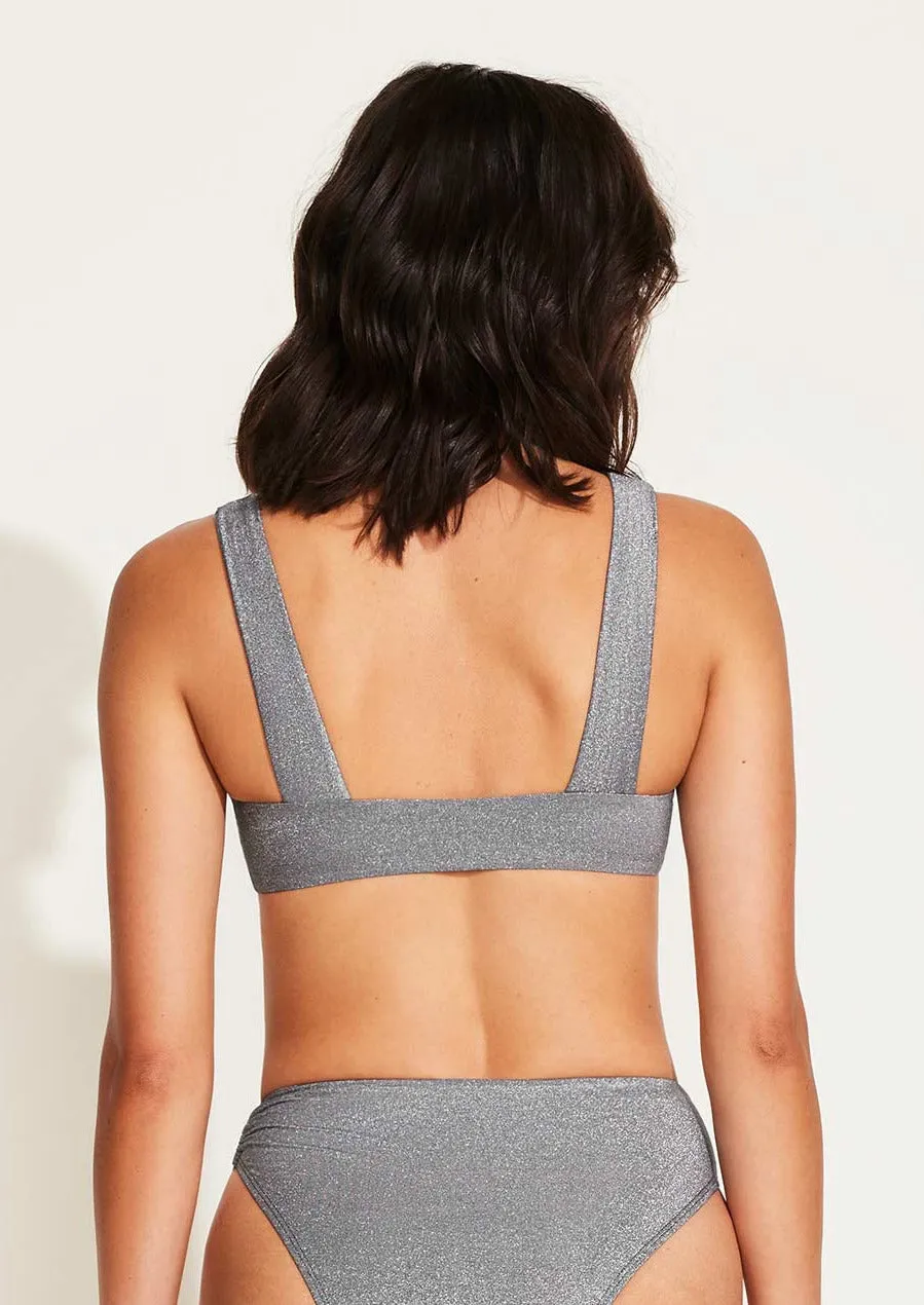 Vitamin A Skylar Bikini Top - Twilight Metallic