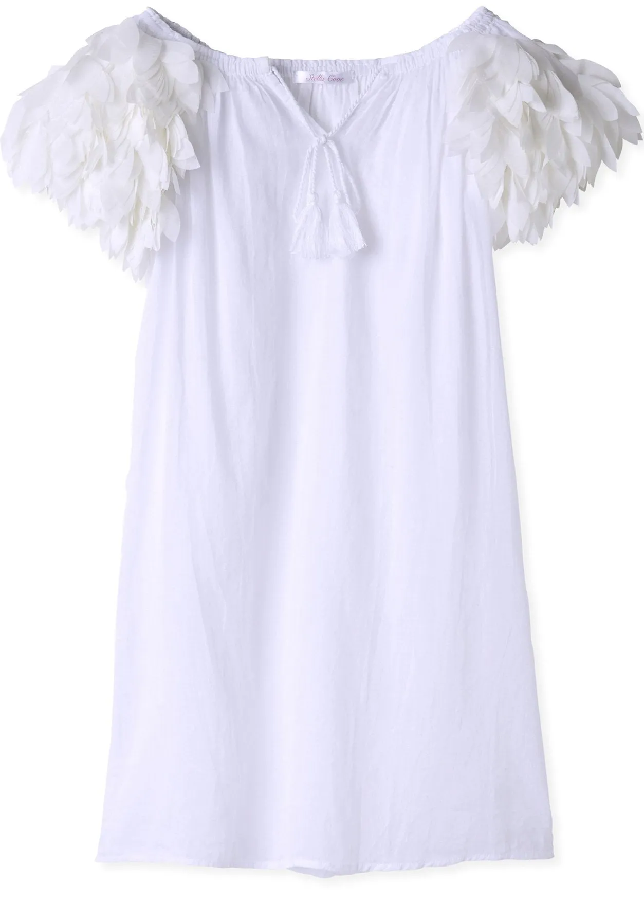 White Dress with Petals