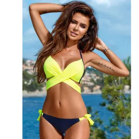 Women's Cross Stripe Push-Up Swimwear