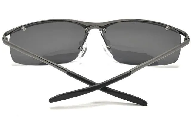 X-Loop Metal Polarised Semi-Rimless Driving Fishing sunglasses