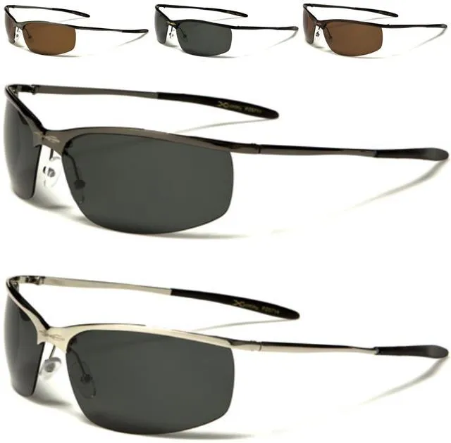 X-Loop Metal Polarised Semi-Rimless Driving Fishing sunglasses